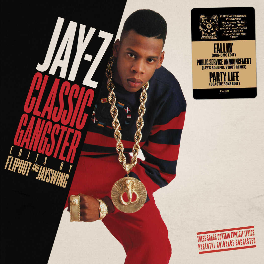 (FNJ-031) Jay-Z Classic Gangster Edits: “Fallin' (Run DMC EDIT)” b/w “PSA (Jay's Soulful Strut Remix)