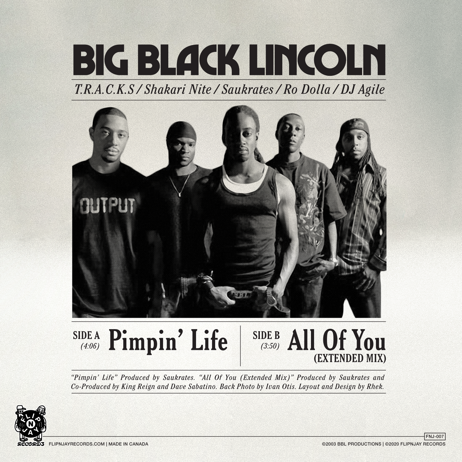 FNJ-007) Big Black Lincoln “Pimpin' Life” b/w 