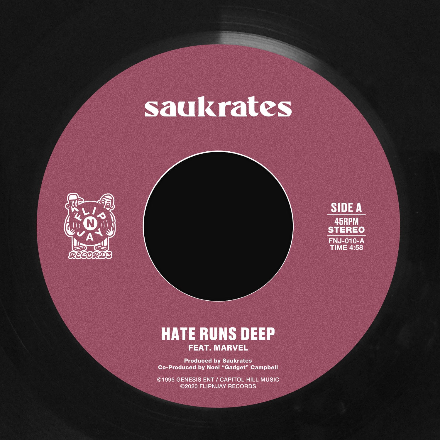 (FNJ-010) Saukrates “Hate Runs Deep” b/w “Hate Runs Deep (The Circle Remix)”